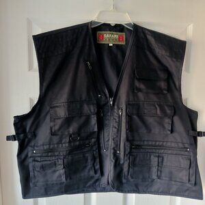 Safari Sport Men's Multi Pocket Utility Vest Fishing Hunting Hiking Tactical 4XL